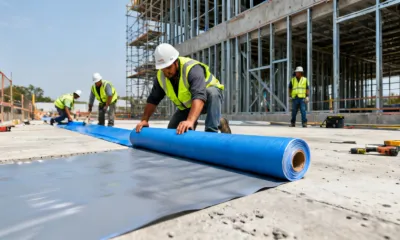 Tremco ExoAir fluid-applied air barrier membrane installation