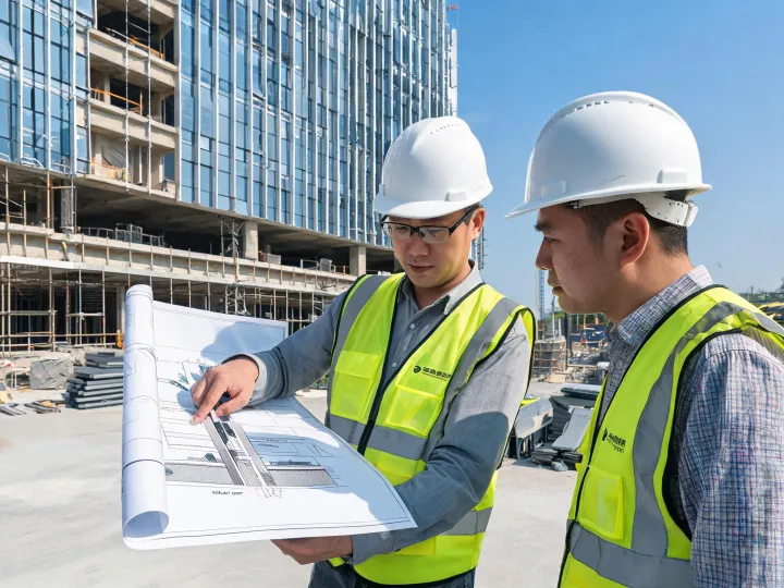 Tremco technical specialist reviewing building envelope joint details